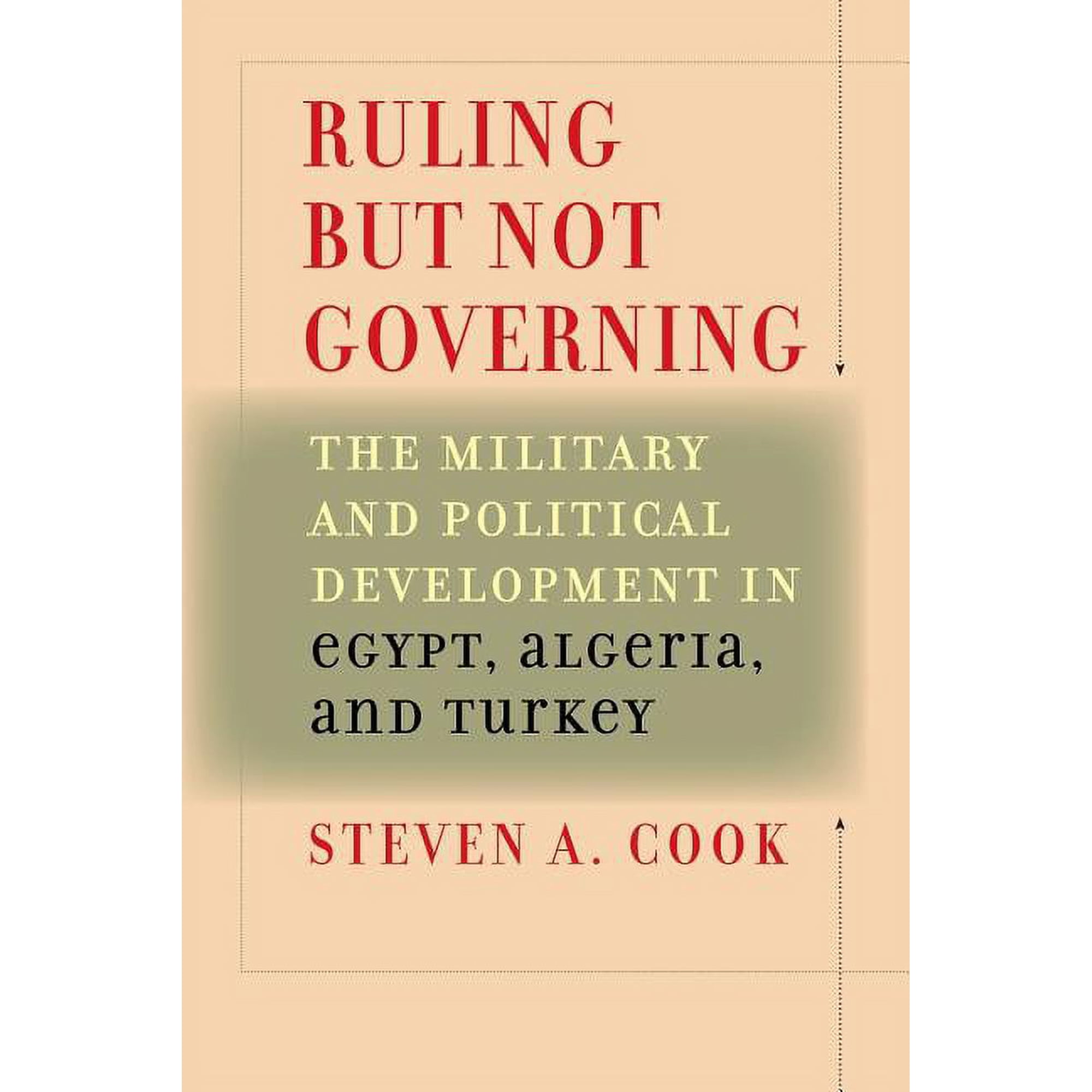 Ruling But Not Governing: The Military and Political Development in Egypt Algeria and Turkey (Paperback)
