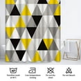 thumbnail image 6 of LALILO White Yellow Gray Geometric Triangles Mosaic Shower Curtain, 72x72 in, 12 Hooks, 6 of 6