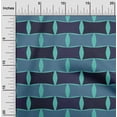 thumbnail image 2 of oneOone Polyester Spandex Teal Blue Fabric Floral Sewing Craft Projects Fabric Prints By Yard 56 Inch Wide, 2 of 4