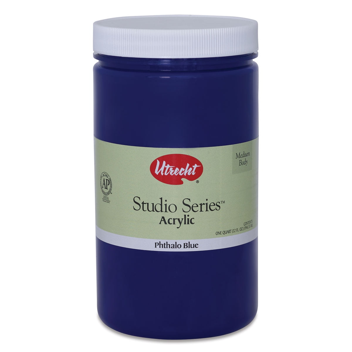 Utrecht Studio Series Acrylic Paint - Phthalo Blue, Quart