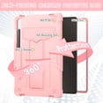 thumbnail image 2 of for Samsung Galaxy Tab S9 11.0" 2023 Case with Pencil Holder & Kickstand, Shockproof Drop Proof Kids Friendly Rugged Full Body Protective Cover for Tab S9 FE 10.9" 2023, Rosegold, 2 of 5