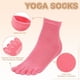 thumbnail image 4 of Uxcell Yoga Toe Socks, Non-Slip Five Toe Socks Cotton Toe Sock Finger for Men Women High Performance One Size Fits -Fit for (Pilates/Barre/Ballet/Fitness) 2 Pairs & Colorful-Light Purple, 4 of 7