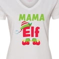 thumbnail image 4 of Inktastic Christmas Mama Elf Women's V-Neck T-Shirt, 4 of 5