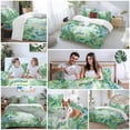 thumbnail image 5 of King 4 Piece Bedding Set Pastoral Botanical Tropical Leaves Soft Breathable Duvet Cover and Pillowcase, Summer Green Plant Duvet Cover Set Bed Sheets for Bedroom Dormitory Guest Room, 5 of 9