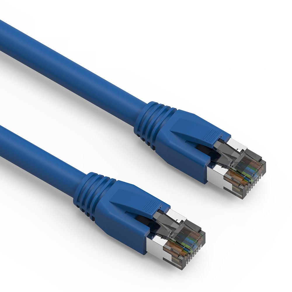 SF Cable Cat8 Shielded (S/FTP) Cable, 25 feet Blue
