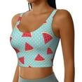 thumbnail image 2 of Pofeuu Watermelon Print Sports Bra for Women Sexy Vest Yoga Running Gym Fitness Crop Bras Tops-Medium, 2 of 8
