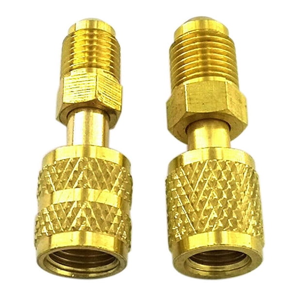 2uds. Adaptador de CA para refrigerante 5/16 SAE, acoplador rápido para sistema de válvula R410 R32 R22, 2 uds.