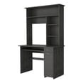 thumbnail image 1 of FM FURNITURE Weston Two Computer Desk with Hutch Engineered Wood Smokey Oak, 1 of 7