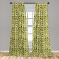 thumbnail image 5 of Ambesonne Fruits Curtains, Abstract Autumn Garden, Pair of 28"x63", Khaki Brown, 5 of 5