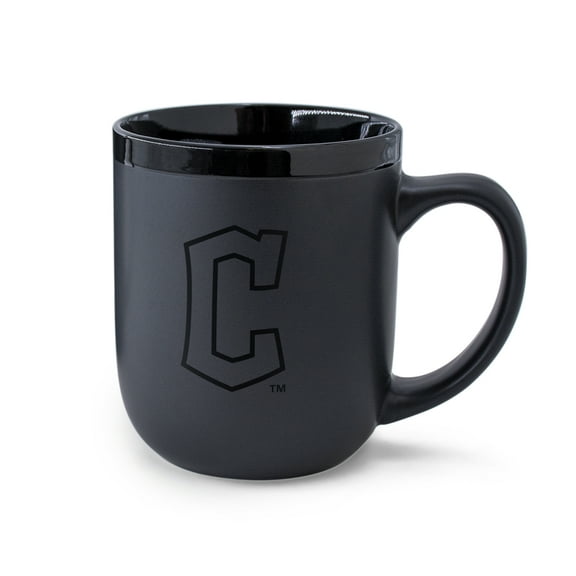WinCraft Cleveland Guardians 17oz. Black Tonal Ceramic Mug