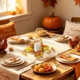 thumbnail image 6 of Fall Pumpkin & Maple Leaf Tabletop Candle Wreath, Halloween Harvest Festival Decorative Garland, Mini Desktop Centerpiece for Home Dining Table Thanksgiving Holiday Atmosphere Decoration, 6 of 6