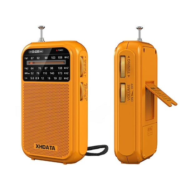 Radio portátil XHDATA D220 AM FM SW Receptor de onda corta naranja