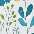 thumbnail image 4 of Bath Curtain & Non-Slip Bath Mat Set 12-Grommet Shower Curtain Memory Foam Bath Rug Blue-green Plants, 4 of 8