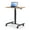 Brown, variant on Mobile Small Standing Desk, Sit-Stand Portable Laptop Table with Lockable Wheels, Height Adjustable for Home Office, White