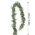 thumbnail image 2 of Valentine's Day Artificial Rose Ivy Garland Fake Hanging Greenery Vines Lifelike Floral Decor for Wedding Garden Wall Table Indoor Outdoor Home Holiday Accent Easter Floral Decor, 70.86in, White, 2 of 7