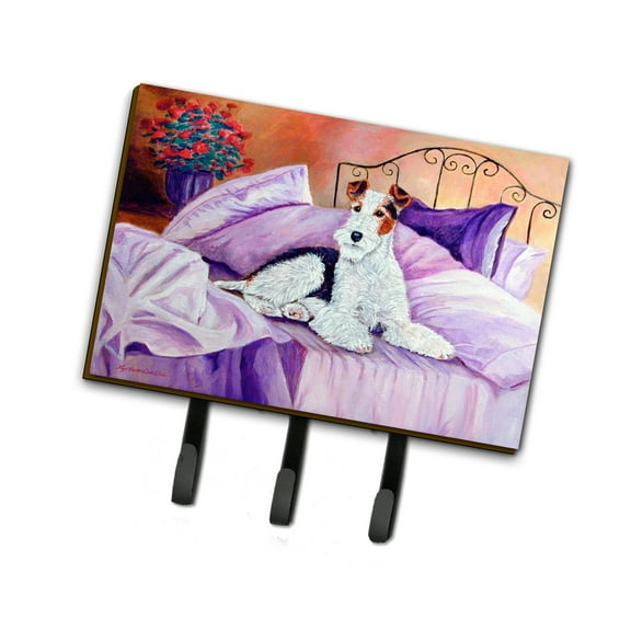 Carolines Treasures 7121TH68 Fox Terrier Waiting on Mom Leash or Key Holder Triple multicolor