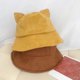 thumbnail image 3 of Women Cartoon Bucket Hat Cute for Rhinestone for Cat Ears Short Brum Party Fishe, 3 of 4