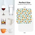 thumbnail image 6 of Lsque Tiger Leaves Pattern 4" Drink Coasters Set of 4, PVC Leather Absorbent Coasters, Table Coaster Set Decorative Coffee Cup Coasters Housewarming Gift -Square, 6 of 6
