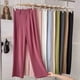 thumbnail image 3 of \ [105cm] Traje De Cintura Alta Para Cortinas De Pierna Ancha , Pantalones De Mujer , Primavera Y Otoño , Estilo Coreano , casual , Piso , Suelto , Recto , bl, 3 of 4