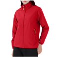 thumbnail image 1 of ICHUANYI, liquidación, chaqueta de una sola capa para parejas al aire libre para mujer, chaqueta informal con solapa y cremallera, parte superior suave holgada, abrigo/chaqueta informal con capucha de manga larga ICHUANYI WER202308170416, 1 of 9