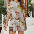 thumbnail image 2 of Cartoon Cake 2 Pack Women’s Pajama Set Print Sleepwear And Shorts Y2k Loungewear Sets S-5XL, 2 of 7