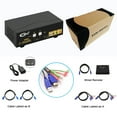 thumbnail image 4 of CKL HDMI KVM Switch 2 Port Dual Monitor Extended Display, USB KVM Switch HDMI 2 in 2 Out with Audio Microphone Output and USB 2.0 Hub, PC Monitor Keyboard Mouse Switcher 4K@30MHz CKL-922HUA, 4 of 7