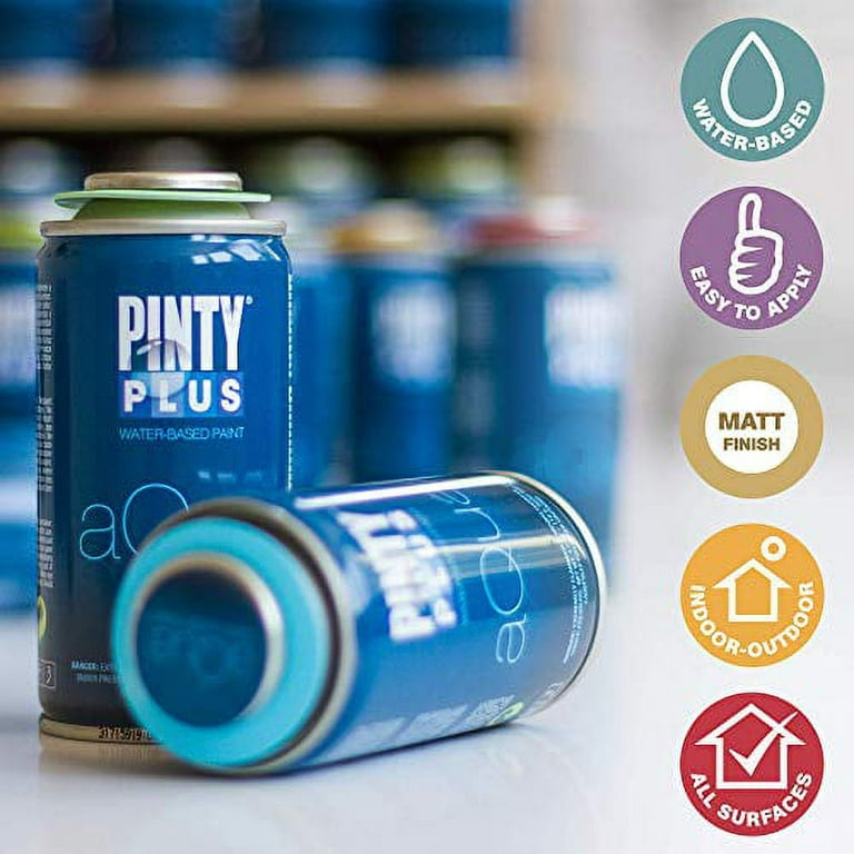 Pintyplus Aqua Spray Paint - Art Set of 8 Water Based 4.2oz Mini Spray  Paint Cans. Ultra Matte Finish. Perfect For Arts & Crafts. Spray Paint Set  Works on Plastic Metal Wood