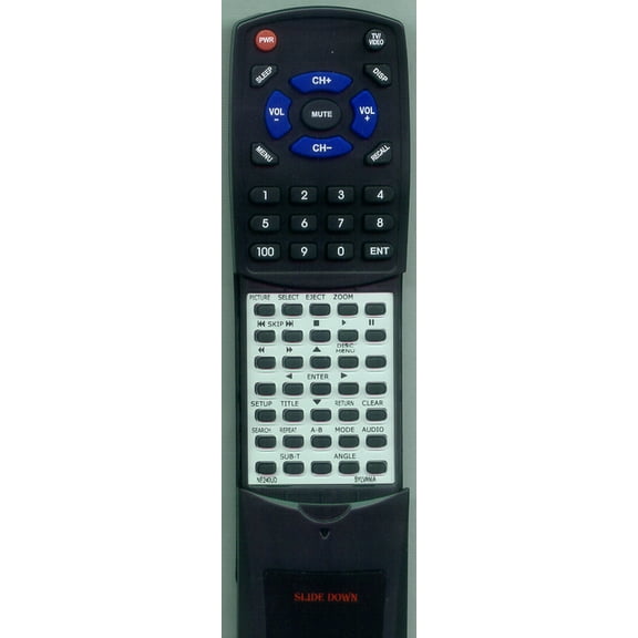 Replacement Remote for SYLVANIA NE240UD, NE220UD, RTNE240UD, SC520FDF, 6513DD, 6519DD, 6615LDF, 6520FDF, SSL15D5, 6615LDG, SSC509D, 6520FDD, 6620LDF,