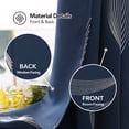 thumbnail image 5 of Deconovo Blackout Curtains, Silver Wave Line Print, Navy Blue, 66W x 84L Inch, Noise Reducing, Privacy Drapes for Bedroom, 2 Panels, 5 of 6