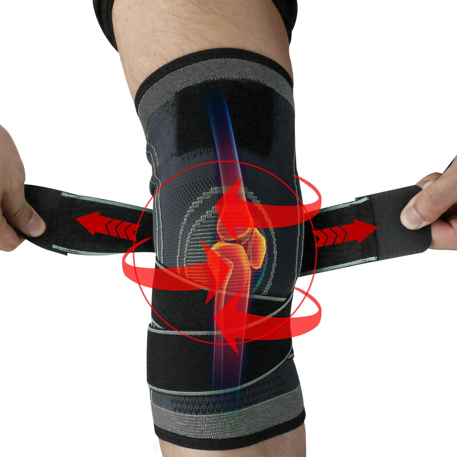 Knee Brace Support Men Women Knee Brace Sleeve Patella Support Stabilizer Compression Fit Support for Joint Pain and Arthritis Relief