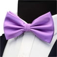 thumbnail image 4 of LAICAIW Mens Solid Color Double Fold Pre-tied Bow Tie and Pocket Square Cufflink Set with Gift Box, 4 of 6