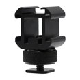 thumbnail image 1 of Yimiti Triple Hot Shoe Mount Adapter Two Screw Brackets For Flash Dslr Cameras,Style Four, 1 of 7