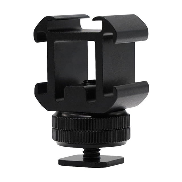 Yimiti Triple Hot Shoe Mount Adapter Two Screw Brackets For Flash Dslr Cameras,Style Four