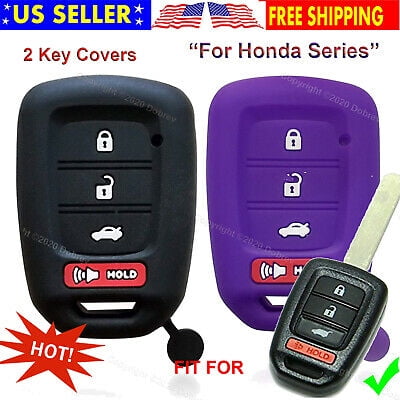Dobrev Silicone Rubber Cover Case Protector Fob Keyless Entry Skin Remote Holder Suitable with Honda Accord CR-V HR-V Civic FIT Jazz key