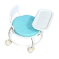 thumbnail image 1 of Silla infantil para comer con ruedas universales y respaldo con bandeja. Azul, 1 of 9