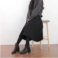 thumbnail image 2 of Falda de mallas de terciopelo grueso y grueso de otoño e invierno, falda falsa de dos piezas de cintura alta, falda de línea A, botas cálidas de talla grande de 200 kg, pantalones, 2 of 5