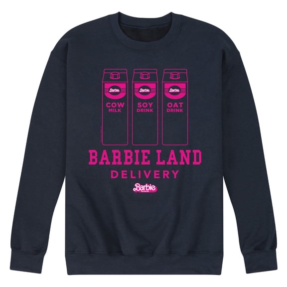 Barbie the Movie - Barbie Land Delivery Milk - Men's Crew Neck Fleece Pullover