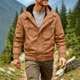 thumbnail image 2 of Men's Fit Relaxed Work Coat Fleece Lined Waterproof Workwear Winter Hooded Jacket with Multiple Pockets, 2 of 8
