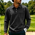 thumbnail image 3 of IAJDKMEK Men's Long Sleeve Collared Shirts - Lapel Button Front, Lightweight Breathable Tops, Casual Button Down Shirt for Men, Ideal Office or Weekend,Black S, 3 of 9