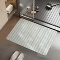 thumbnail image 1 of Bathroom Floor Mat 60x40cm Diatomaceous Earth Style, Polyester Absorbent Quick Drying Non Slip, Striped Multicolor Mat for Entryway Shower, 1 of 6