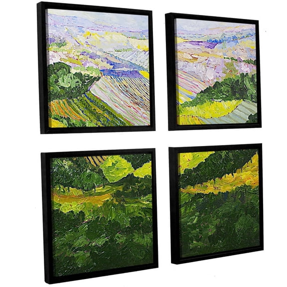 ArtWall Allan Friedlander "Forest And Harvest" 4-Piece Floater-framed Canvas Square Set