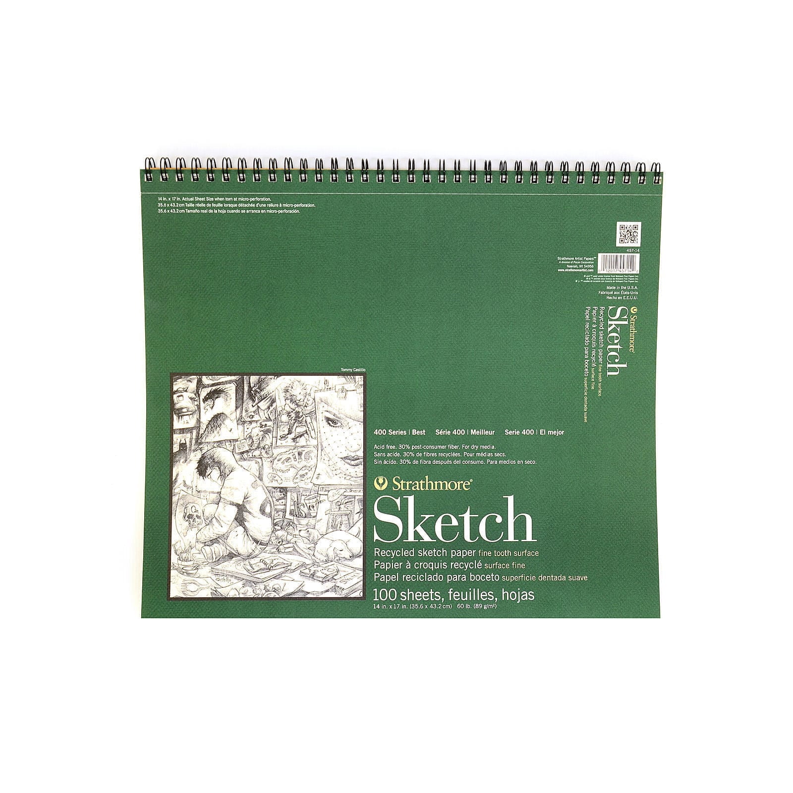 Strathmore 400 Series 18" x 24" Wire Bound Sketch Pad 30 Sheets/Pad 2/Pack (63154-PK2)
