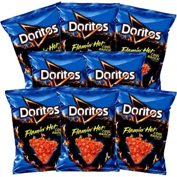Dorito Doritos Cool Ranch Flamin' Hot Tortilla Chips, 1.75 ounces (Pack