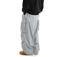 thumbnail image 4 of SAWOBUUN Men's Cargo Pants Baggy Parachute Trousers Loose Fit Streetwear Hip Hop Harem Pants for Daily Wear, 4 of 7
