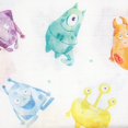 thumbnail image 2 of Muslin Swaddle - Monster, 2 of 3