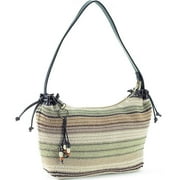 White Stag - Striped Crochet Hobo With Keychain, Checkbook & Coin Purse
