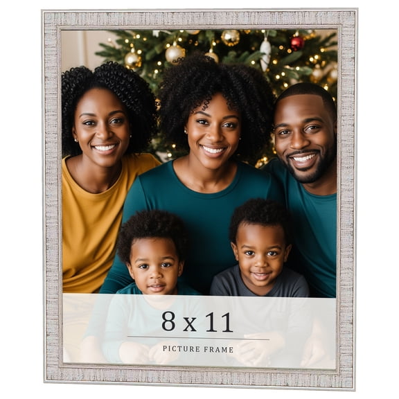 8x11 Frame White Real Wood Picture Frame Width 0.75 inches | Interior Frame Depth 0.5 inches |