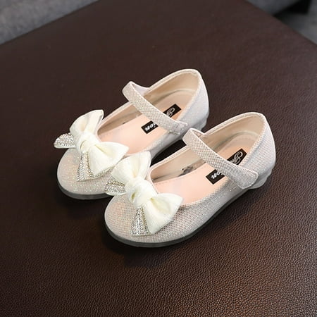 Leesechin Deals Toddler Shoes Lightweight Shoes Baby Girls Princess Lovely Non-slip Bow Star Pearl Summer Autumn and Summer Sandals on Clearance