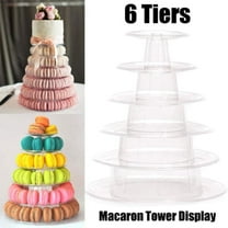 Macaron Display Stand Plastic Multifunction 6 Layers Cake Tower Tray Rack for Wedding Birthday Cake Decorating Tools