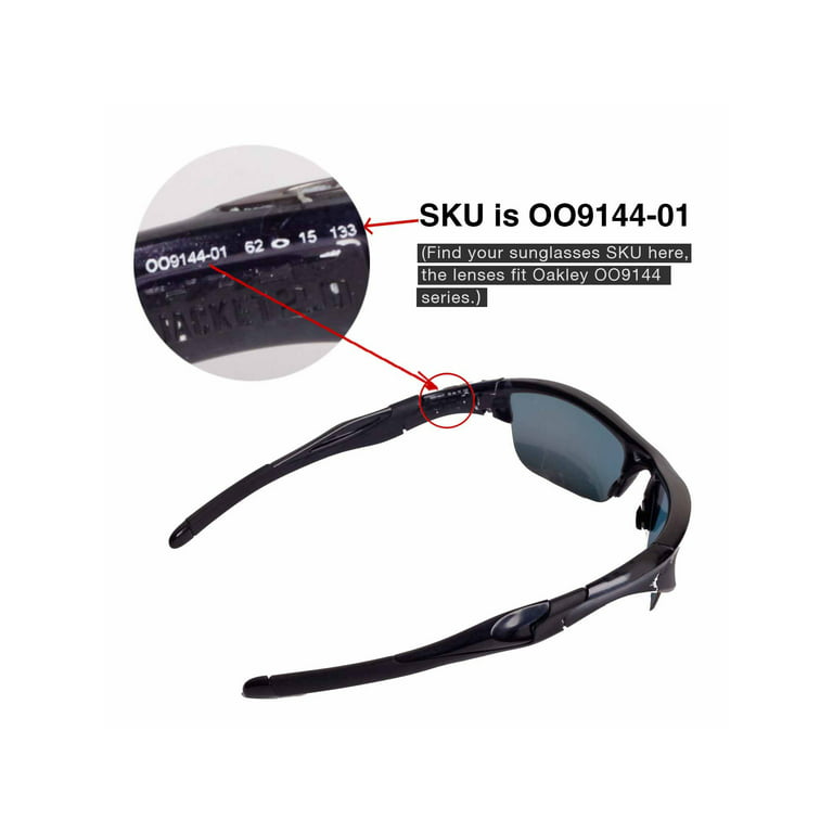 Walleva Replacement And Black Rubber Kit for Oakley Half Jacket 2.0 Sunglasses - Walmart.com